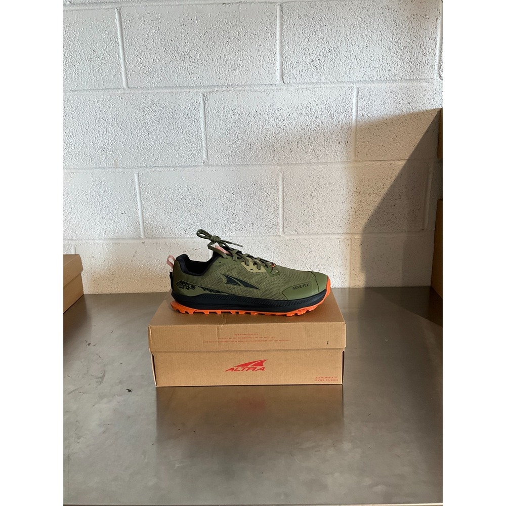 Altra Lone Peak 9 GTX Trail Running Shoes Mens Size 12 Dusty Olive Green Sneaker